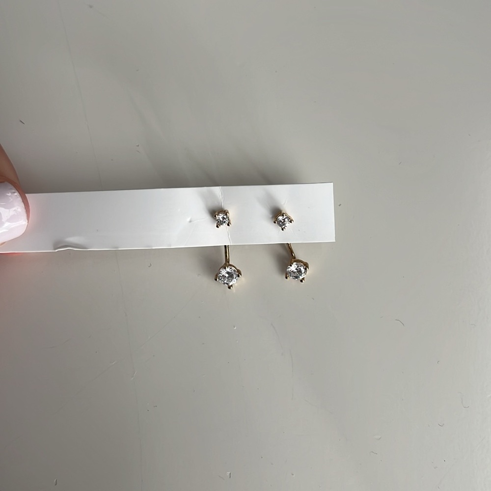 Anthropologie gold earrings - Picture 2 of 3